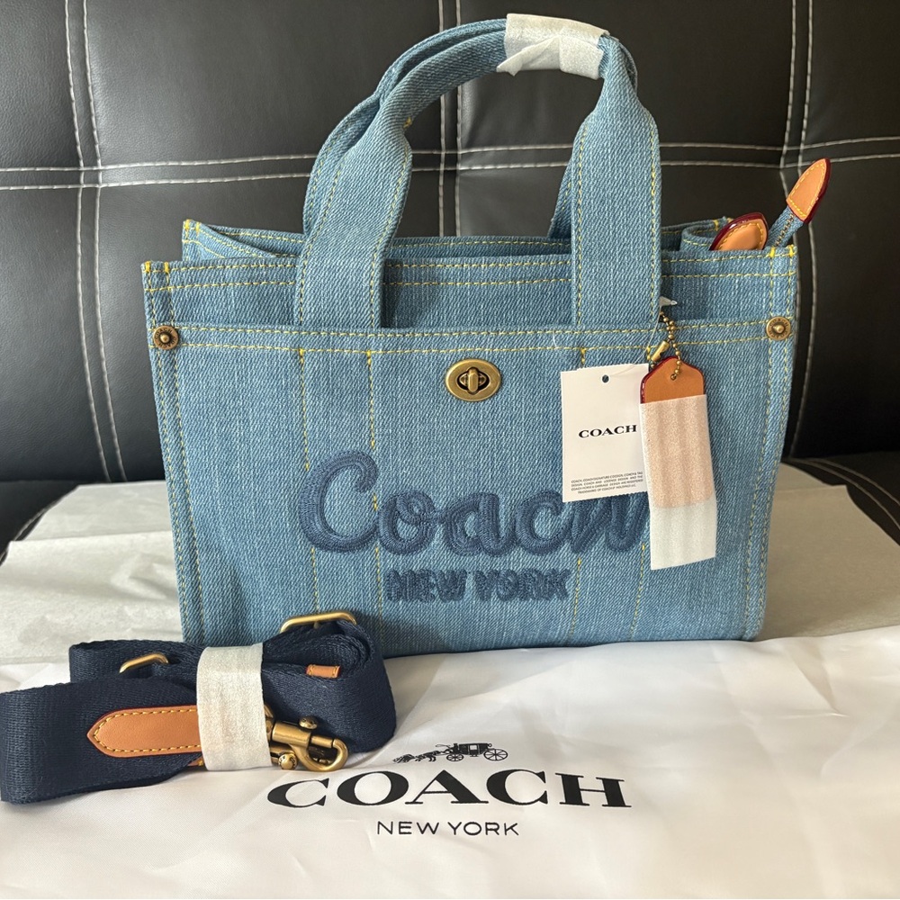 Coach Denim Crossbody Tote Bag CR 659